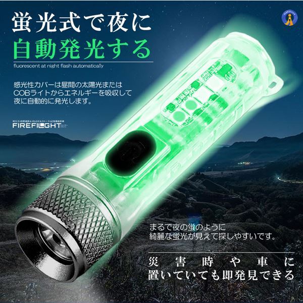 懐中電灯 キーホルダー ハンディライト 超小型 USB充電式 LEDライト 強力 防水 フラッシュライト 明るい マグネット 作業灯の画像2