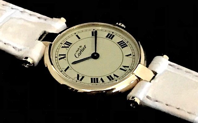 Cartier Cartier Vendome SM 155313 face ivory quartz SV925verumeiyu after market belt accessory none 