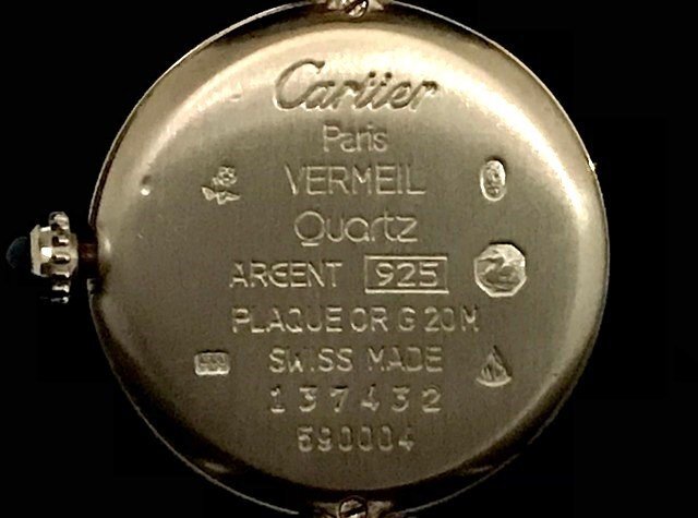 Cartier Cartier Vendome SM 590004 face ivory quartz SV925verumeiyu after market belt accessory none 