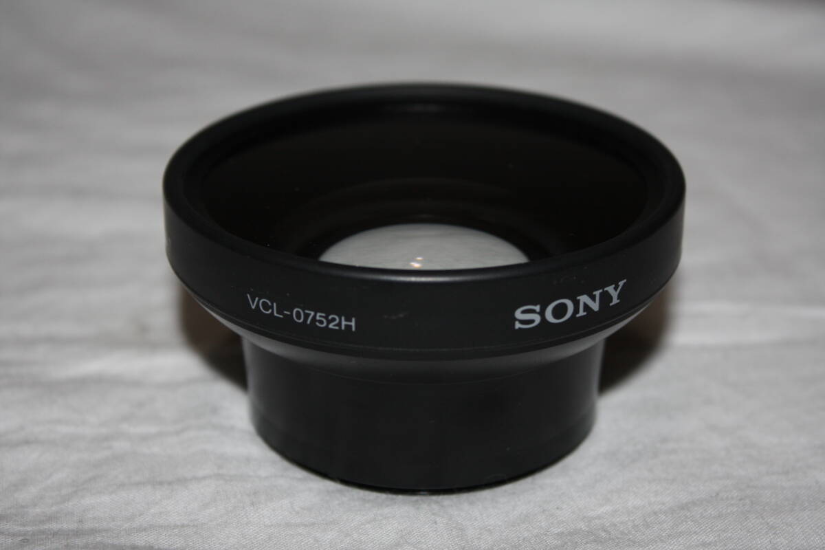 SONY VCL-0752H beautiful goods 0.7 times wai navy blue lens ( pouch attaching )