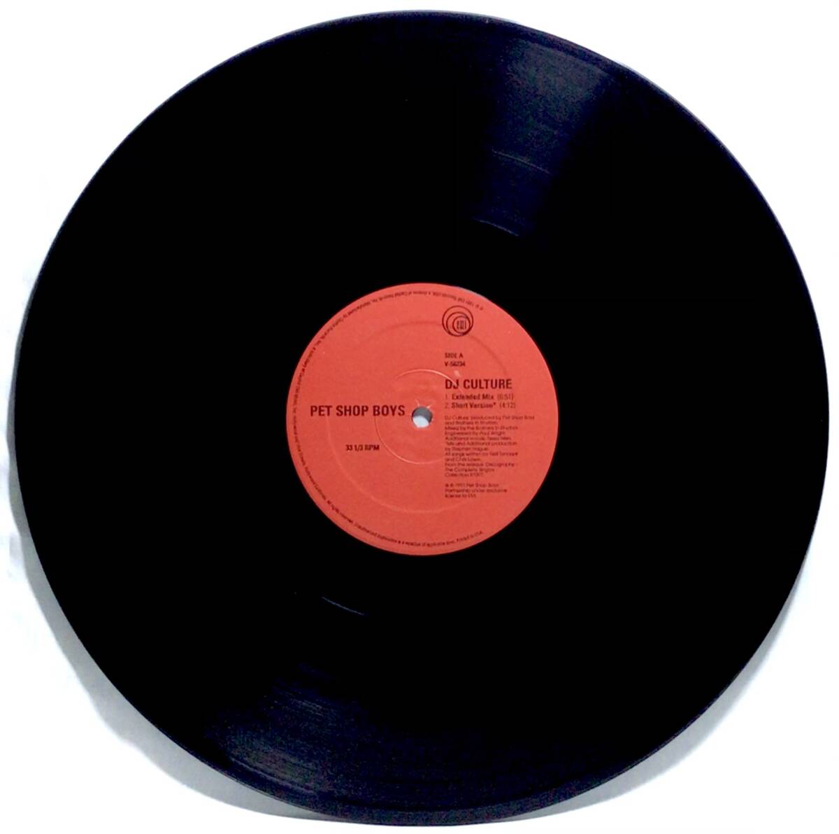 【米12シュリンク】 PET SHOP BOYS ペットショップボーイズ DJ CULTURE / MUSIC FOR BOYS 1991 12インチレコード V-56234 ハイプステッカーの画像4