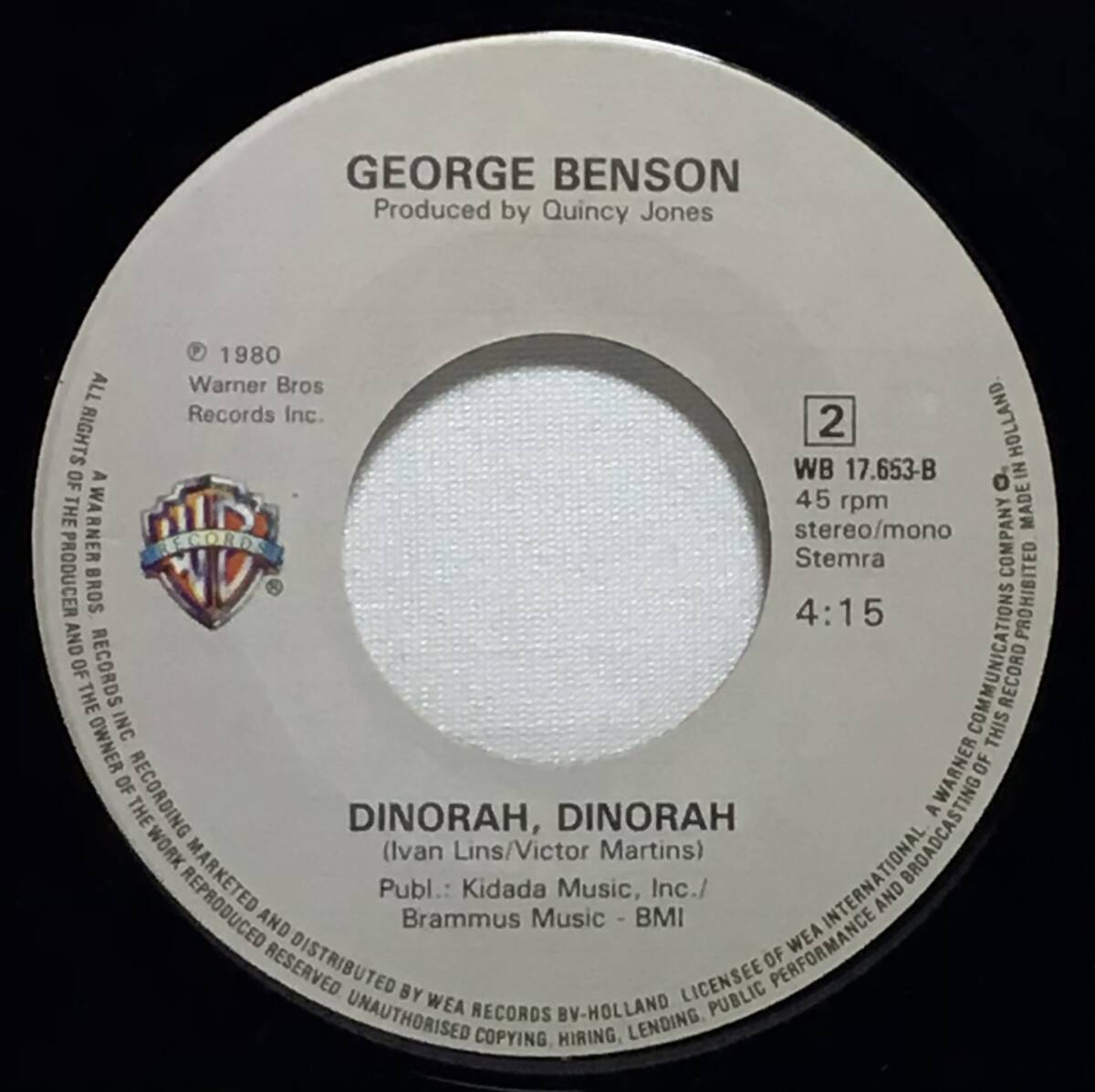 【蘭7】 GEORGE BENSON ジョージ・ベンソン GIVE ME THE NIGHT / 1980 オランダ盤 7インチレコード EP 45 試聴済の画像5