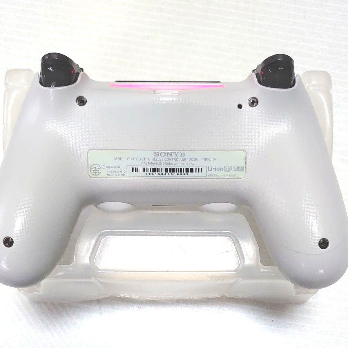 【美品】純正PS4 ワイヤレスコントローラー　グレイシャー・ホワイト② CUH-ZCT2J