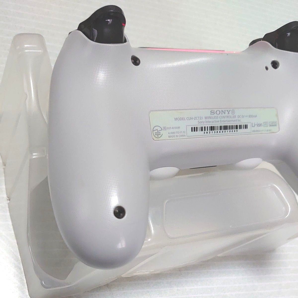 【美品】純正PS4 ワイヤレスコントローラー　グレイシャー・ホワイト② CUH-ZCT2J