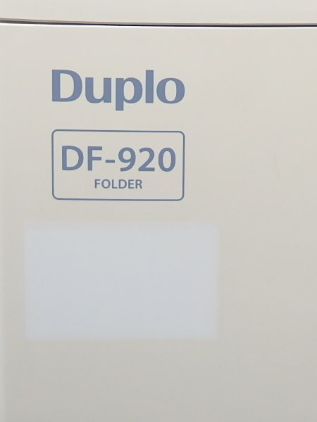 #β [ fixed form folding excellent ]Duplo/ Duplo [DF-920] full automation type paper . machine Duplo folder - operation verification ending 100V[0423-06]