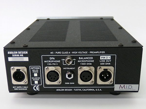 ■○ AVALON M5 マイクプリアンプ PURE CLASS A HIGH-VOLTAGE-PREAMPLIFIER 修理部品取りの画像5