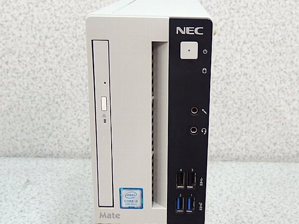 ■※f 【スリムタワー型パソコン！】 NEC デスクトップPC Mate J ML-4 Corei3-8100/メモリ4GB/DVDマルチ/OS無 BIOS確認_画像5