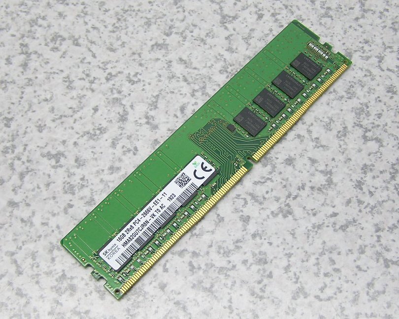 ■8枚入荷 SK hynix/SKハイニックス サーバー用メモリ 16GB 2R×8 PC4-2666V-EE1-11/HMA82GU7CJR8N-VK TO AC 1923 動作保証の画像1