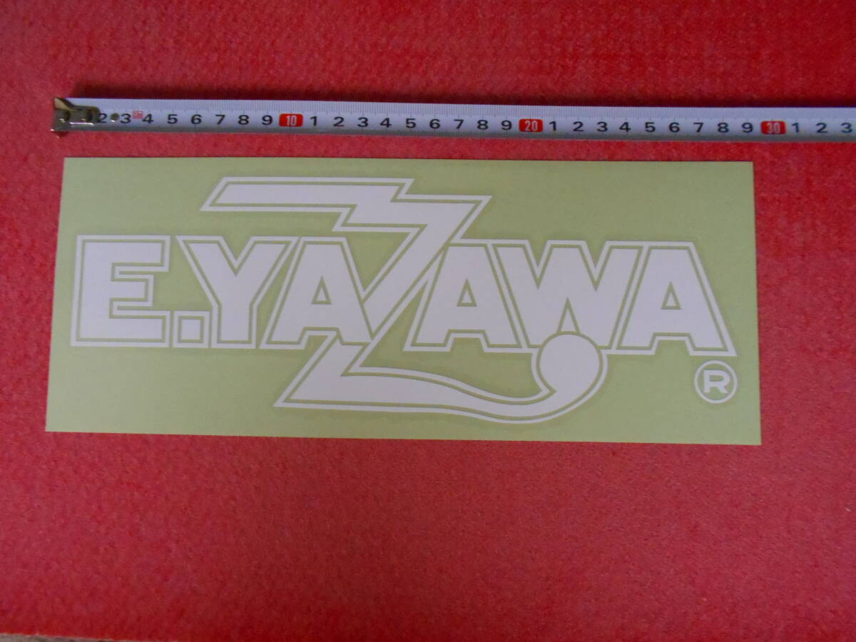 Yazawa Eikichi E.YAZAWA Logo 29cm белый стикер разрезные наклейки вытащенный знак стандартный товар легкий грузовик самый звезда нестандартный 220 иен 