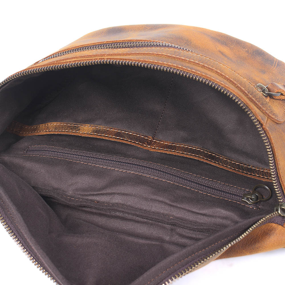  большая вместимость сумка "body" натуральная кожа one сумка на плечо мужской sling сумка сумка-пояс набедренная сумка поясная сумка телячья кожа кожа . задний 