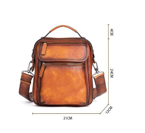  прекрасный товар сумка на плечо мужской античный наклонный .. сумка сумка "почтальонка" 2. гладкая кожа натуральная кожа телячья кожа кожа вертикальный iPad место хранения 