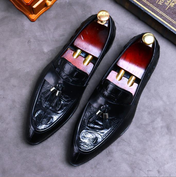  limitation version * beautiful business shoes regular goods men's leather shoes new goods original leather Vintage worker hand paint finishing cow leather gentleman shoes ^ black 
