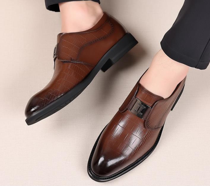  feeling of luxury full load * business shoes men's shoes original leather shoes leather shoes dress shoes worker handmade cow leather gentleman shoes ^ black 