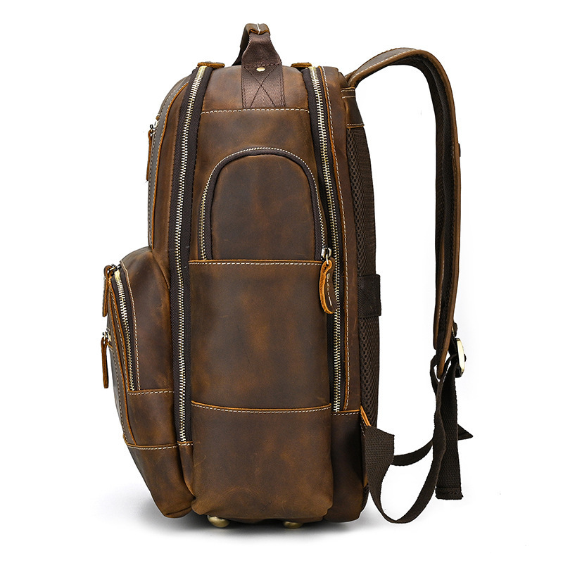  domestic rare! high quality men's bag original leather high capacity rucksack ti pack backpack cow leather leather A4 correspondence commuting stylish 