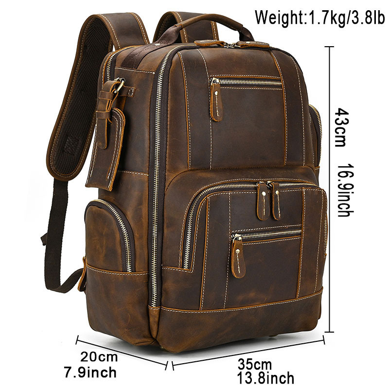  domestic rare! high quality men's bag original leather high capacity rucksack ti pack backpack cow leather leather A4 correspondence commuting stylish 