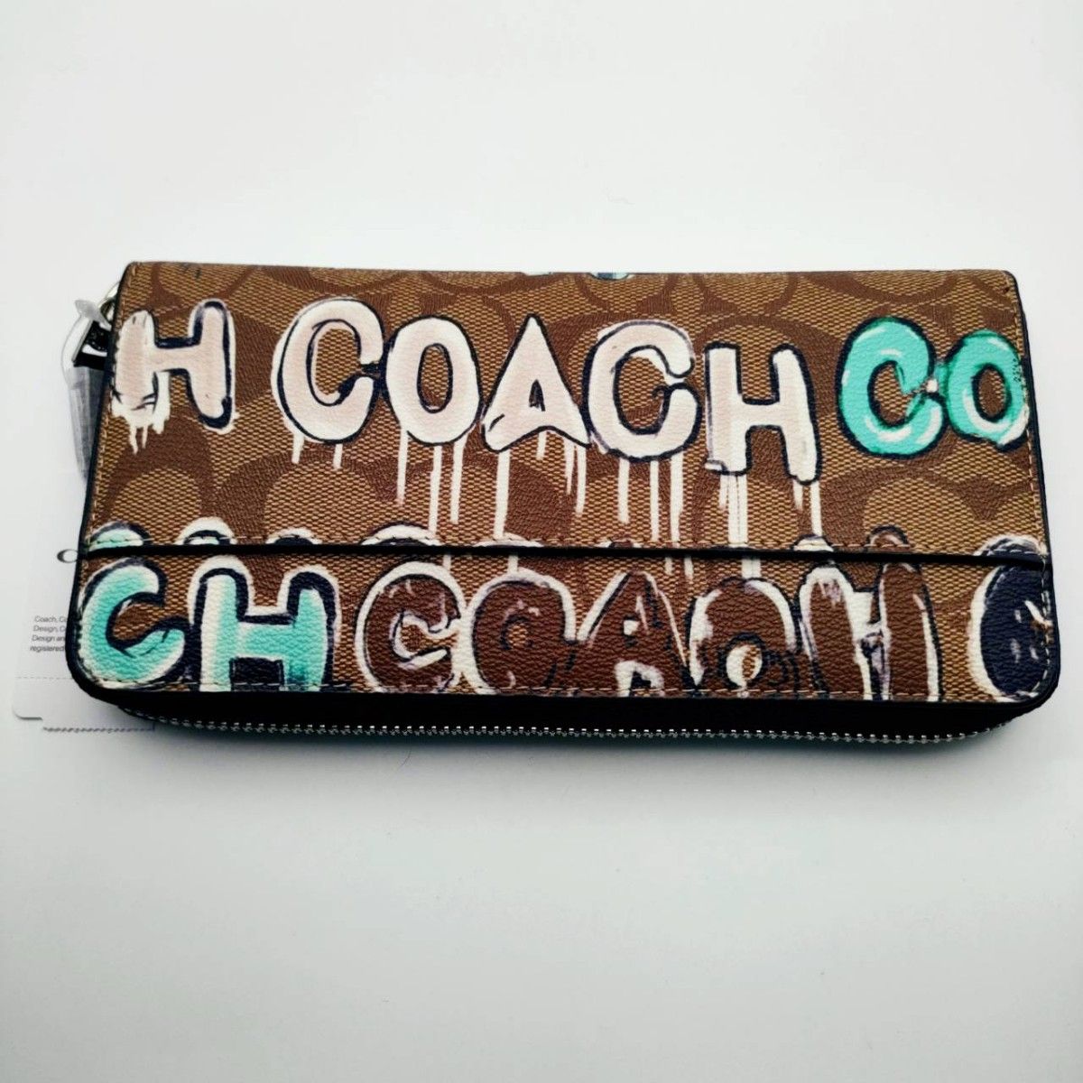 【新品未使用】COACH コーチ CM169 Mint&Serf コラボウォレット 長財布 ラウンドファスナー プレゼント ギフト