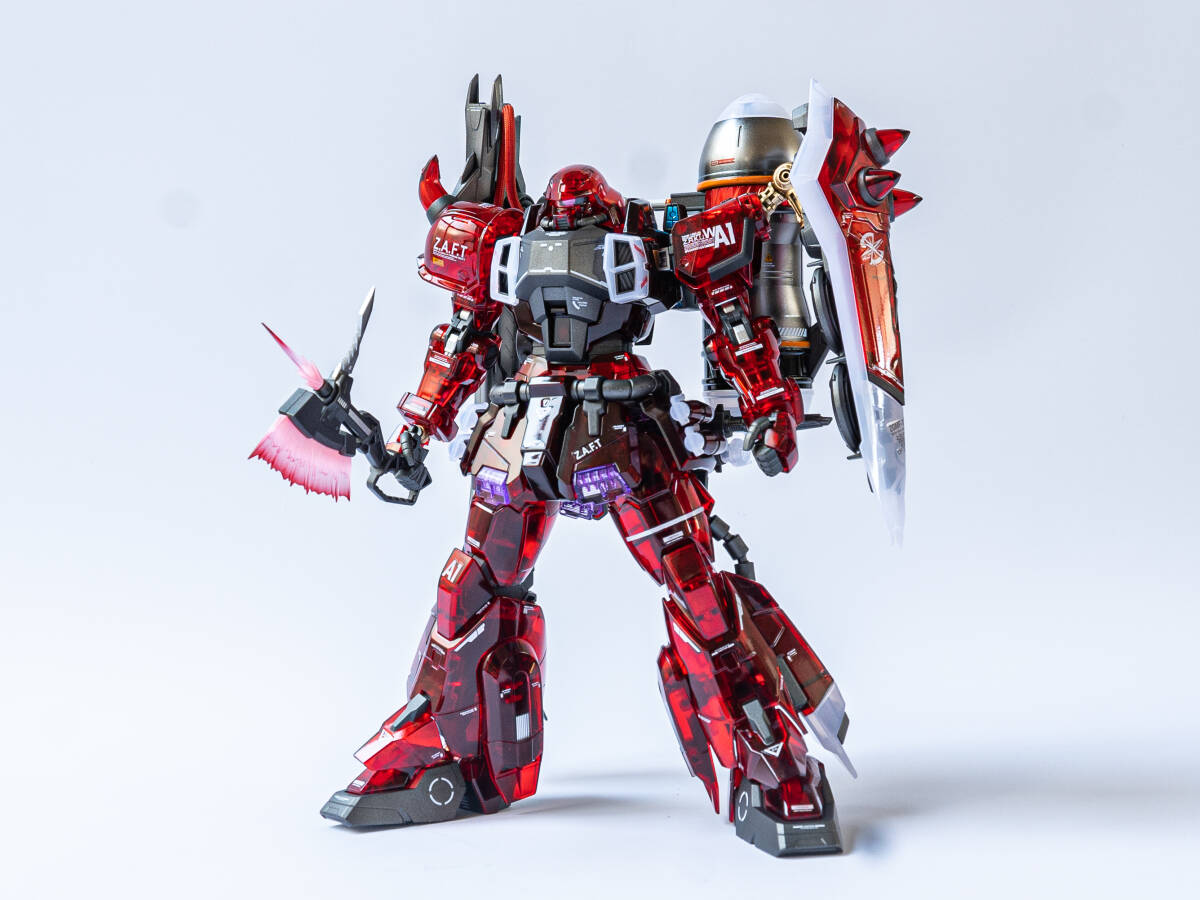 MG 1/100gana- The k Warrior ( luna Mali a* Hawk exclusive use machine )[ clear color ] painted / final product 