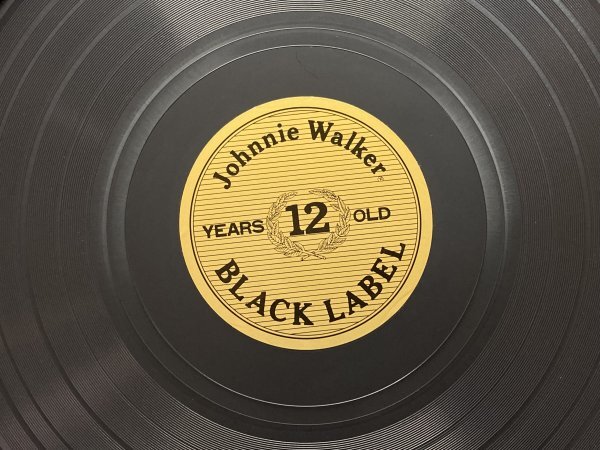 ジョニーウォーカーJohnnie Walker レコード型 コースター＆トレイセット BLACK LABEL 　長期保管未使用