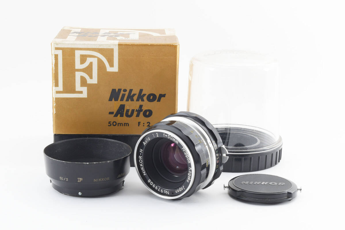 Nikon ニコン F NIKKOR-H Auto 1:2 f=50mm MF レンズ 紙箱 2105599の画像1