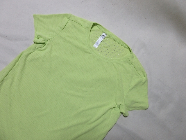 O-551★アディダス/CLIMACHILL♪黄緑色/半袖Tシャツ(OT)★の画像2