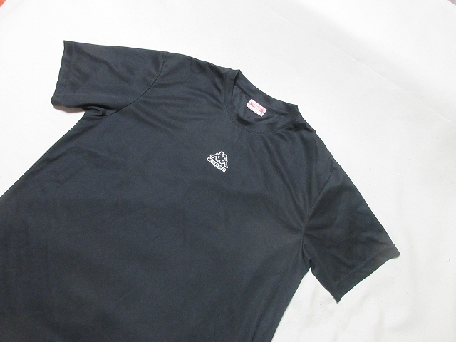 O-565★Kappa(カッパ)♪黒色/半袖Tシャツ(4L)大きいサイズ★の画像2