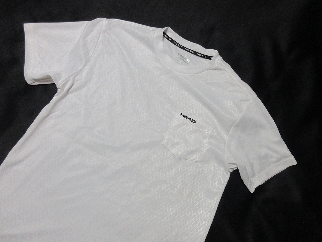 O-641★HEAD(ヘッド)♪白色/胸ポケット付/半袖Tシャツ(M)★_画像2