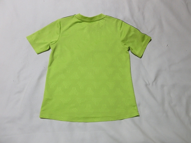 O-776★アディダス・Climalite♪黄緑色/半袖Tシャツ(150)★_画像3