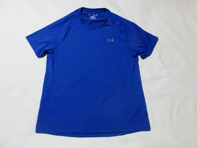 O-784★アンダーアーマー・1326413♪青色/ヒートギア/半袖Tシャツ(3XL)大きいサイズ★_画像1