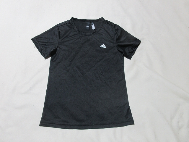 O-839★アディダス・AEROREADY♪黒色/半袖Tシャツ(L)★の画像1
