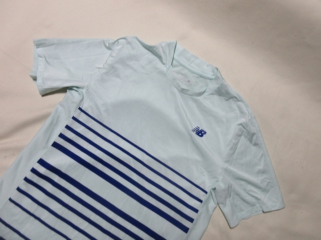 O-879★ニューバランス♪水色/半袖Tシャツ(M)★の画像2