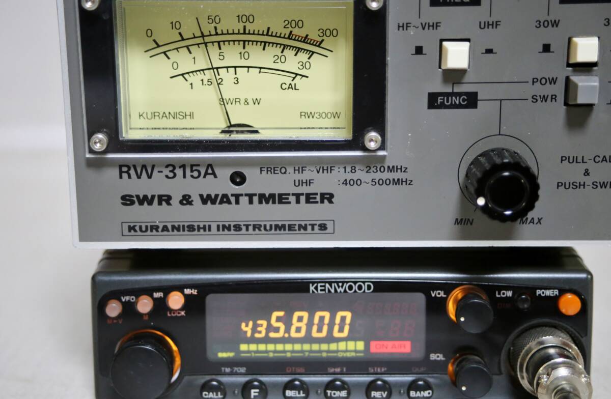 ケンウッド TM-702D 144/430MHz デュアルバンド 30W 無線機 美品 受信改造済み 118～949MHzの画像3