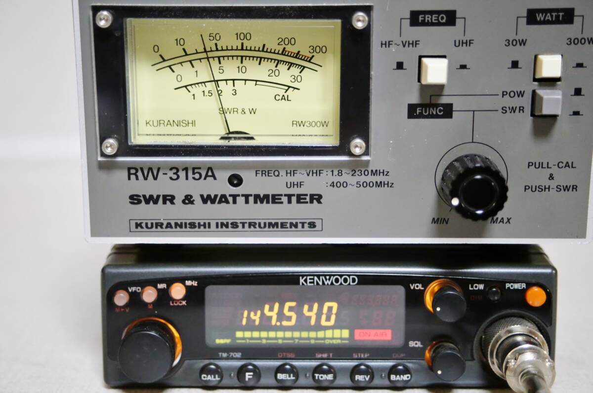 ケンウッド TM-702D 144/430MHz デュアルバンド 30W 無線機 美品 受信改造済み 118～949MHzの画像2