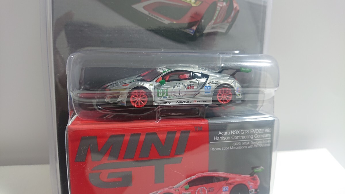 チェイス Chase MINI GT 1/64 NSX GT3 EVO22 #93 Harrison Contracting Company 2023IMSA Daytona 24Hrs MGT00617-MJC TMSMODEL ミニGTの画像2