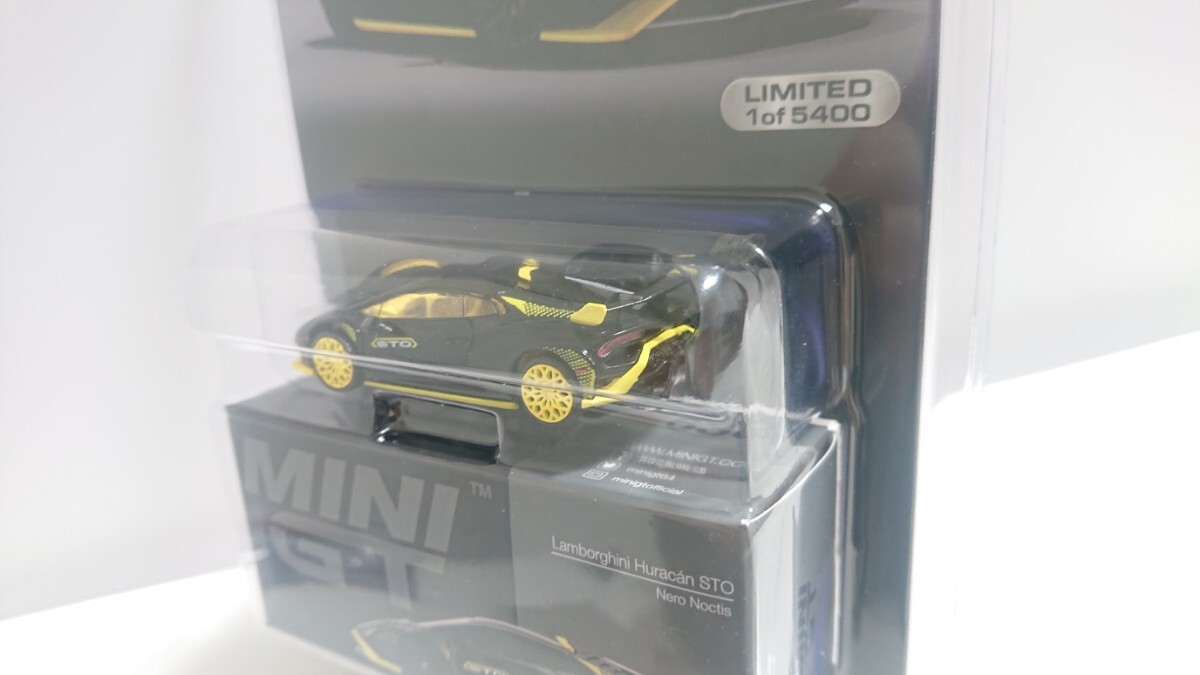 Chase car チェイスカー MINI GT 1/64 ランボルギーニ LAMBORGHINI Huracn STO Nero Noctis LHD MGT00638-MJC ウラカン huracanの画像4