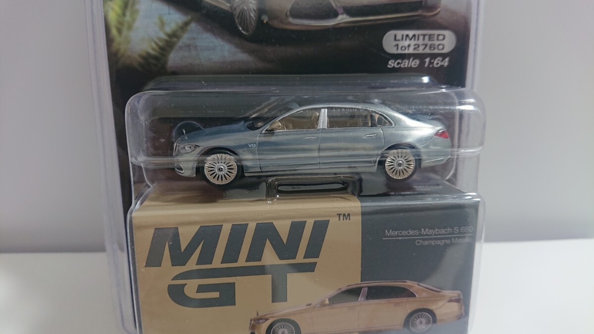 チェイスカー Chase car mini GT 1/64 Mercedes-Maybach S 680 Champagne Metallic LHD MGT00604-MJC メルセデス ベンツ マイバッハ ミニGTの画像3