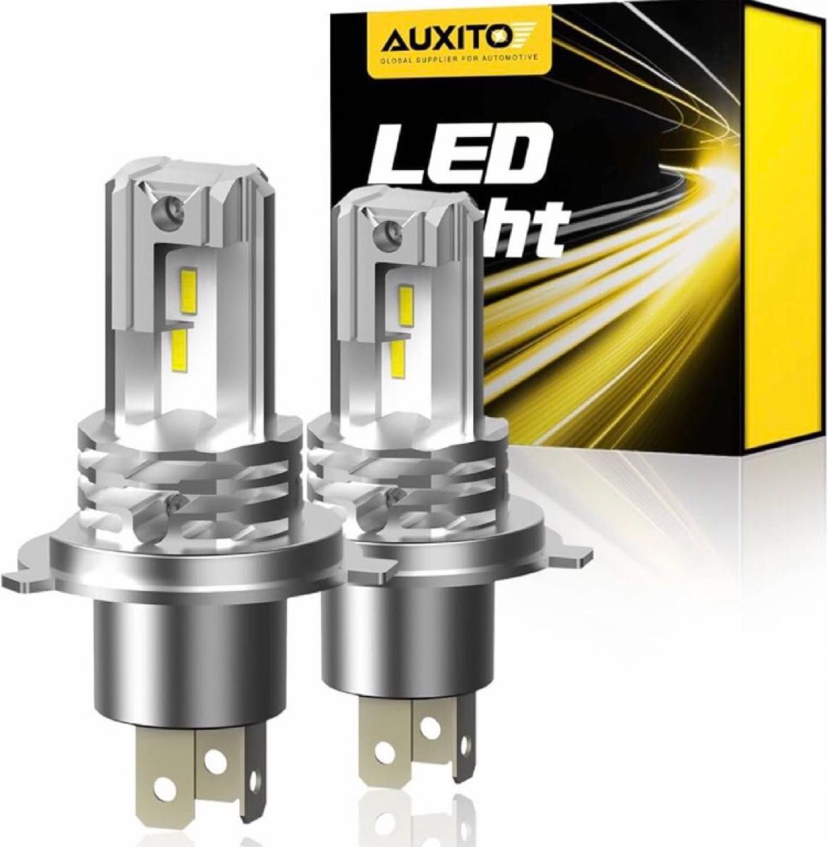 【送料込み】新品未使用 AUXITO LEDヘッドライト2個 H4 6,500K 12,000LM Hi/Lo ホワイト 車検対応