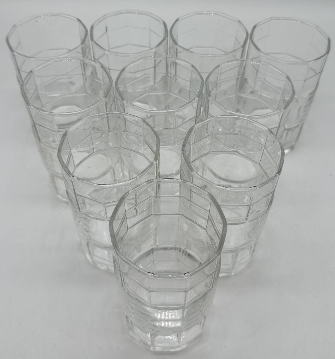 y1214TT アデリア ADERIA GLASS COLLECTION 新格子グラス １０個セット S-6804 食器 洋食器 グラス コップ_画像9