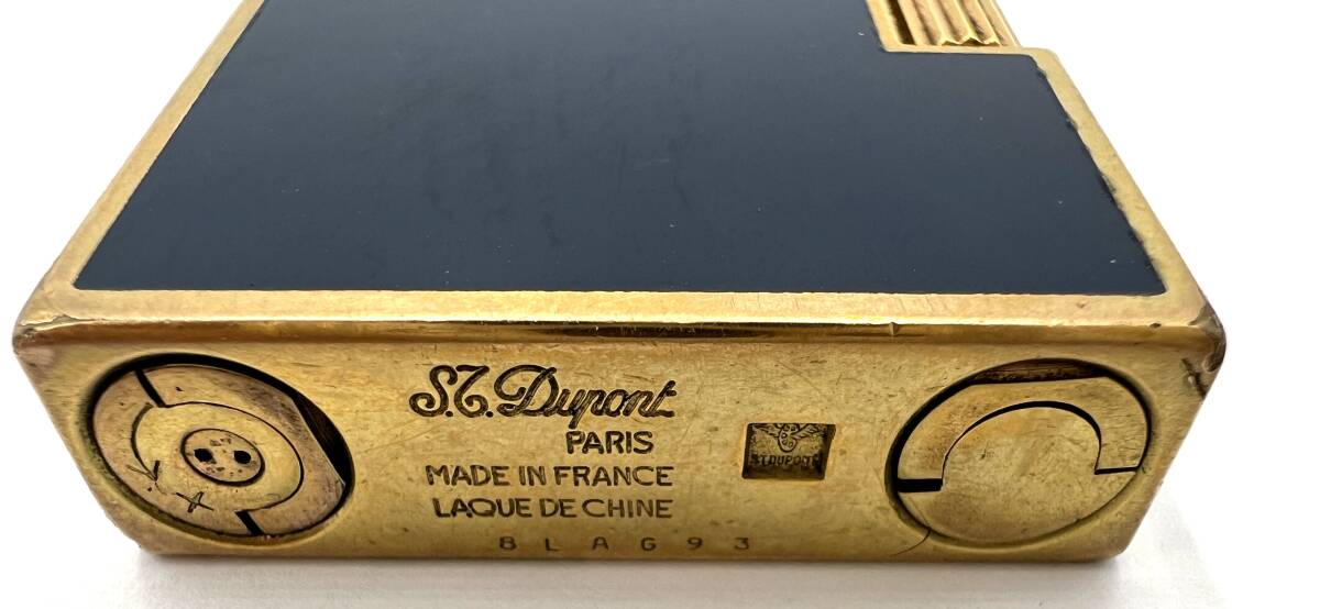 ｇ908ＳＫ S.T.Dupont デュポン ライン2 ガス ライター 万年筆 ペン先 18ct 750 SV925刻印 計2点セットの画像2