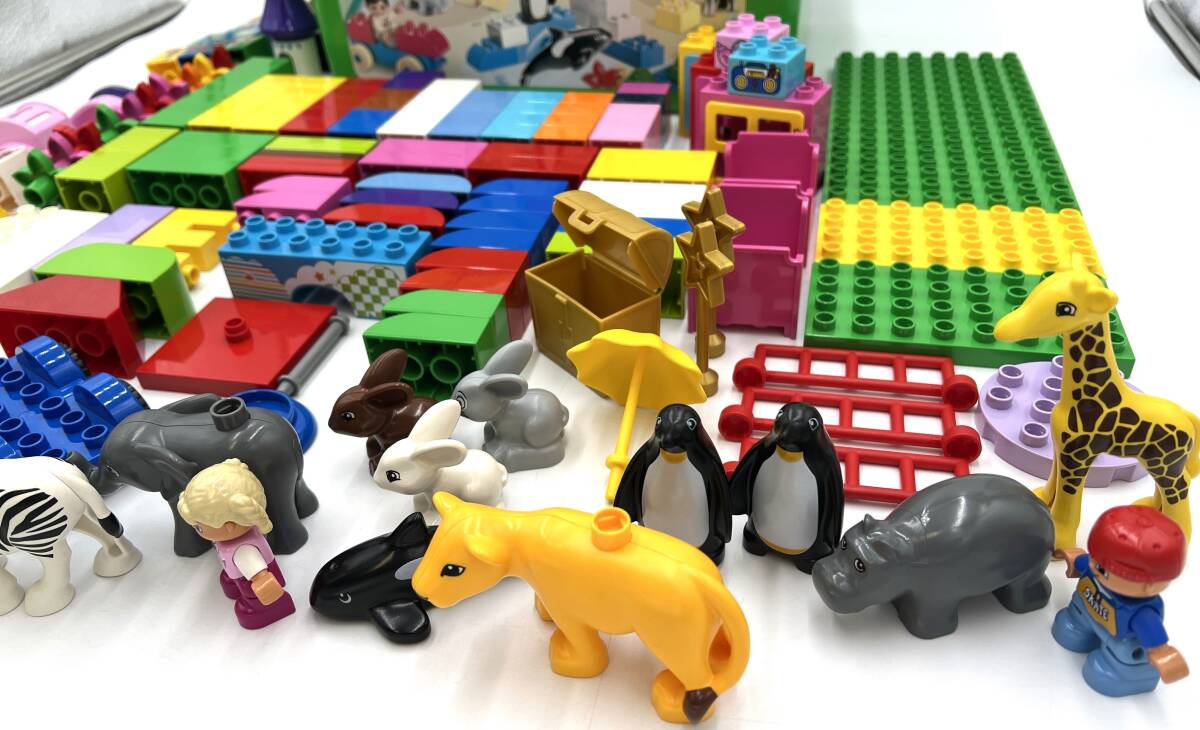 ｇ822ＳＫ 【１円スタート！】LEGO duplo レゴデュプロ レゴブロック レゴ 楽しいどうぶつえん 欠品あり 他混在あり 知育玩具 現状品 の画像2