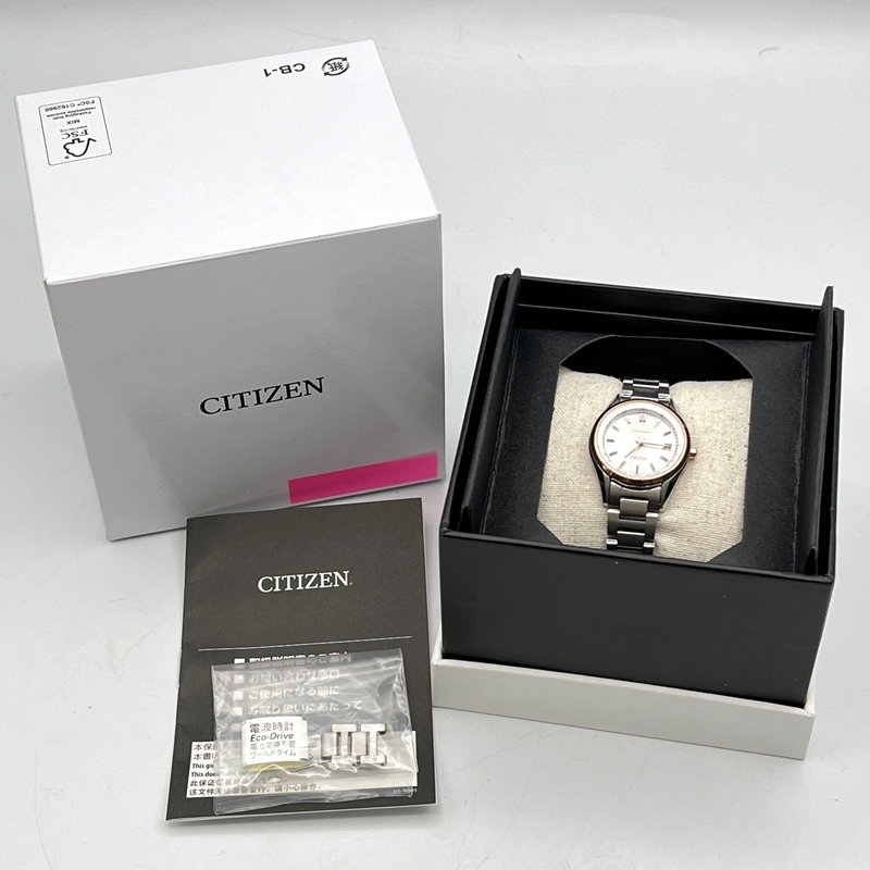 i1374KI【未使用品】シチズン CITIZEN エクシード エコ・ドライブ スーパーチタニウム レディース ソーラー電波時計 ES9374-53Aの画像1