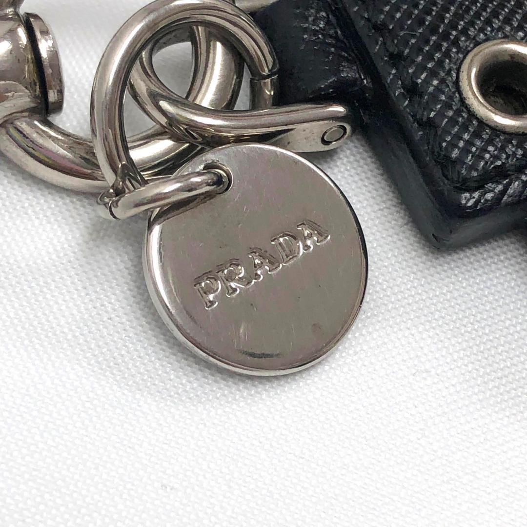 PRADA Prada bag charm key holder key ring robot black 