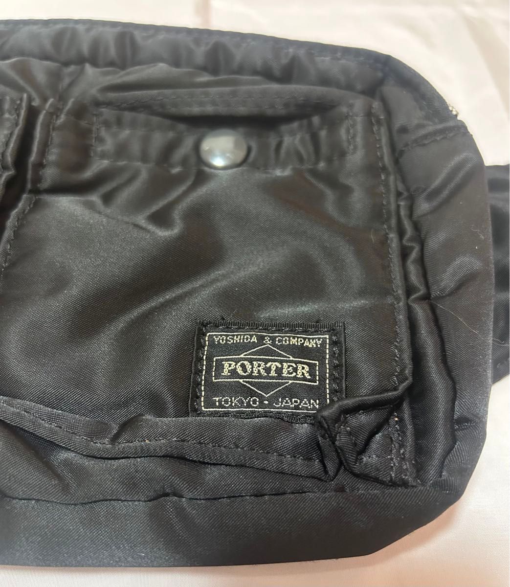 PORTER ポーター タンカー ボディバッグ ウエストバッグ ブラック系 吉田カバン ショルダーバッグ ナイロン