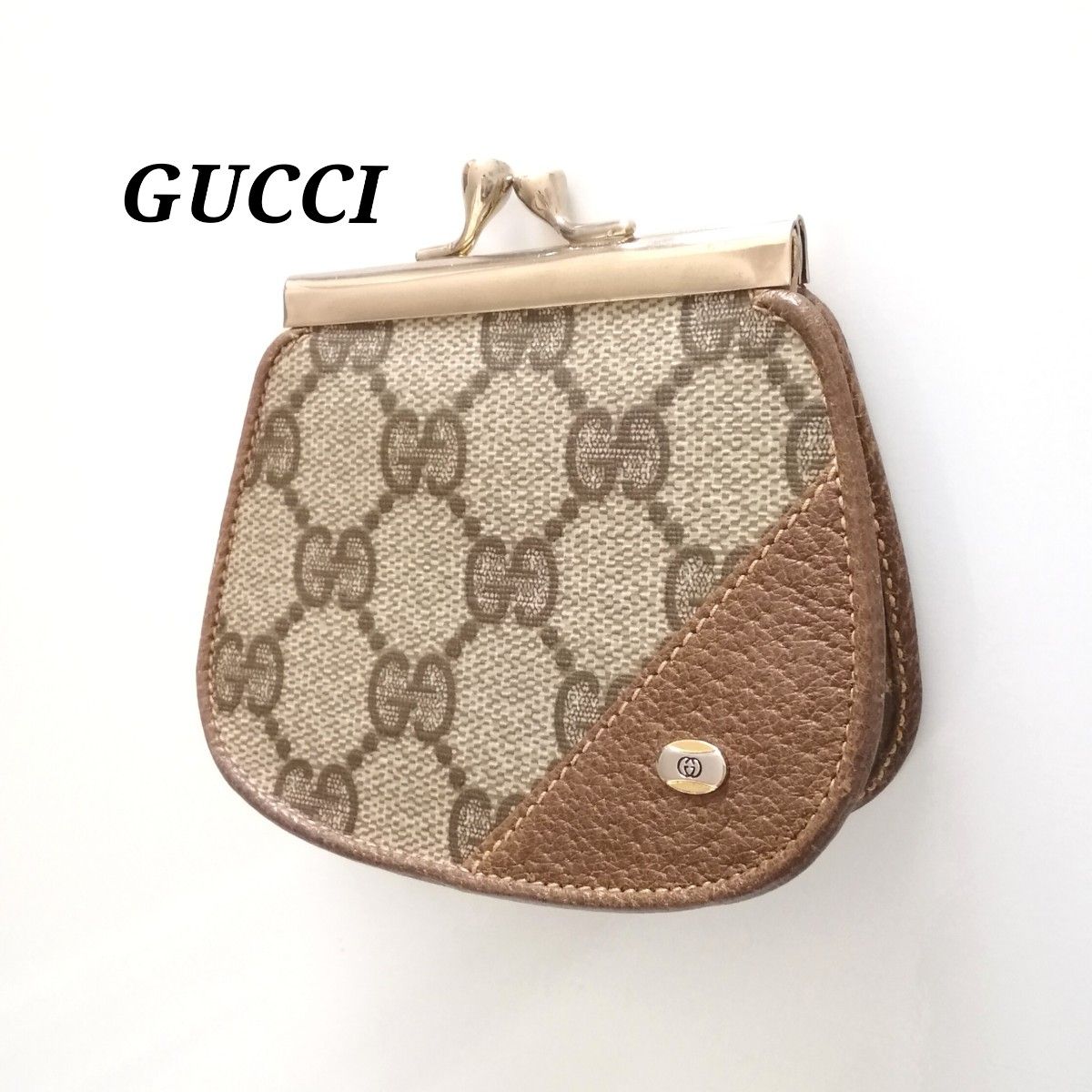 GUCCI　グッチ　GGスプリーム　がま口　コインケース