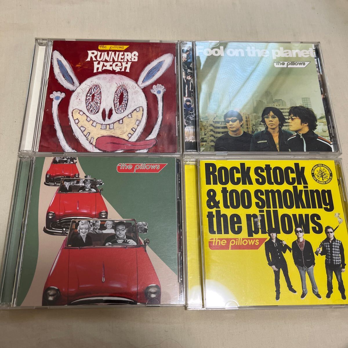 the pillows CD4枚セット RUNNERS HIGH/Fool on the planet/Wake up! Wake up! Wake up!/Rock stock&too smoking the pillows の画像1