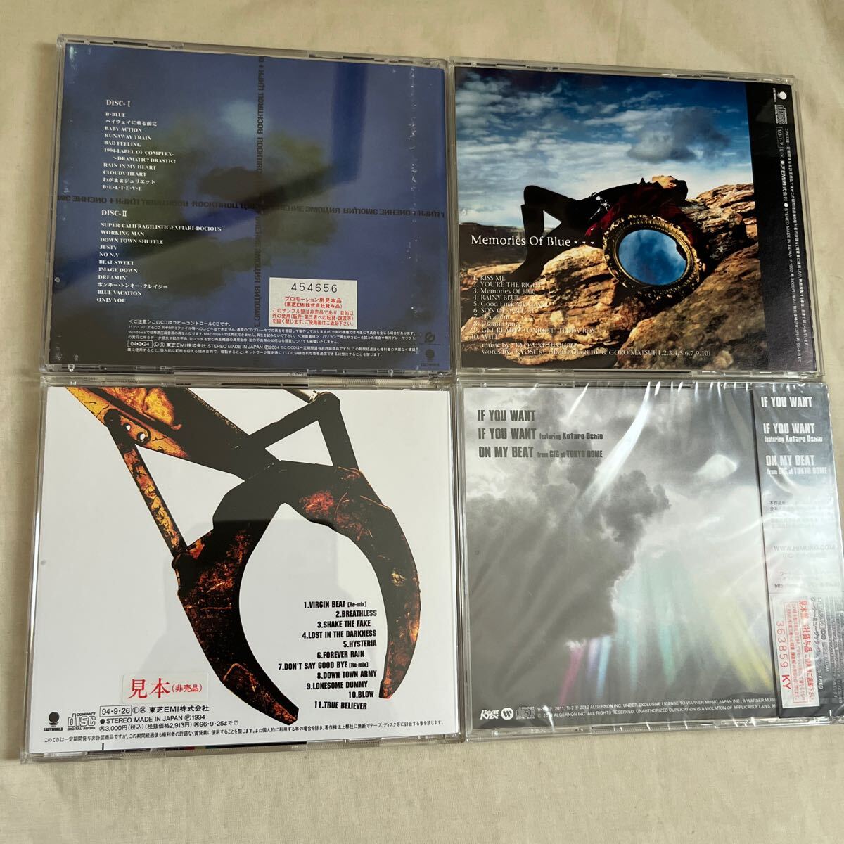 BOOWY 氷室京介 CD4枚セット GIGS at BUDOKAN/Memories Of Blue/SHAKE THE FAKE/IF YOU WANTの画像2