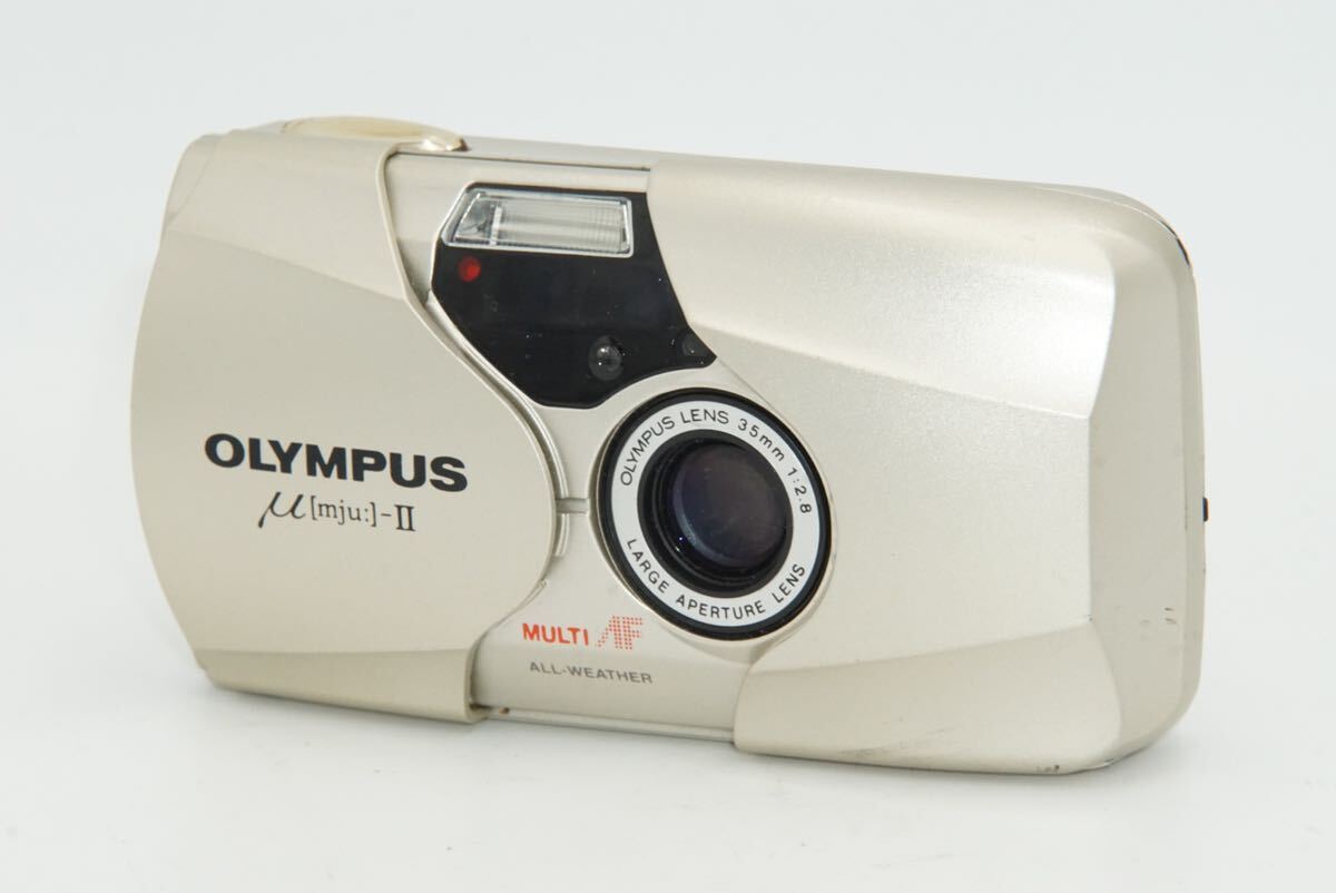 OLYMPUS オリンパス μ Ⅱ mju II シャンパンゴールドμ-II コンパクトフィルムカメラ _画像2