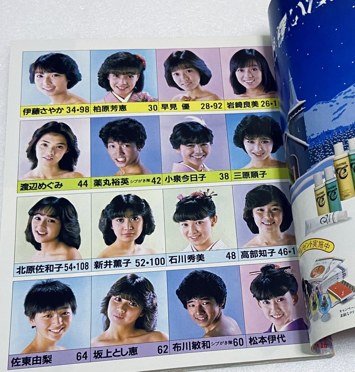 明星ヘアカタログ 1983年 昭和58年 冬の号 少年隊 松田聖子 中森明菜 河合奈保子 小泉今日子 原田知世 他 昭和アイドル雑誌ビンテージレア_画像5