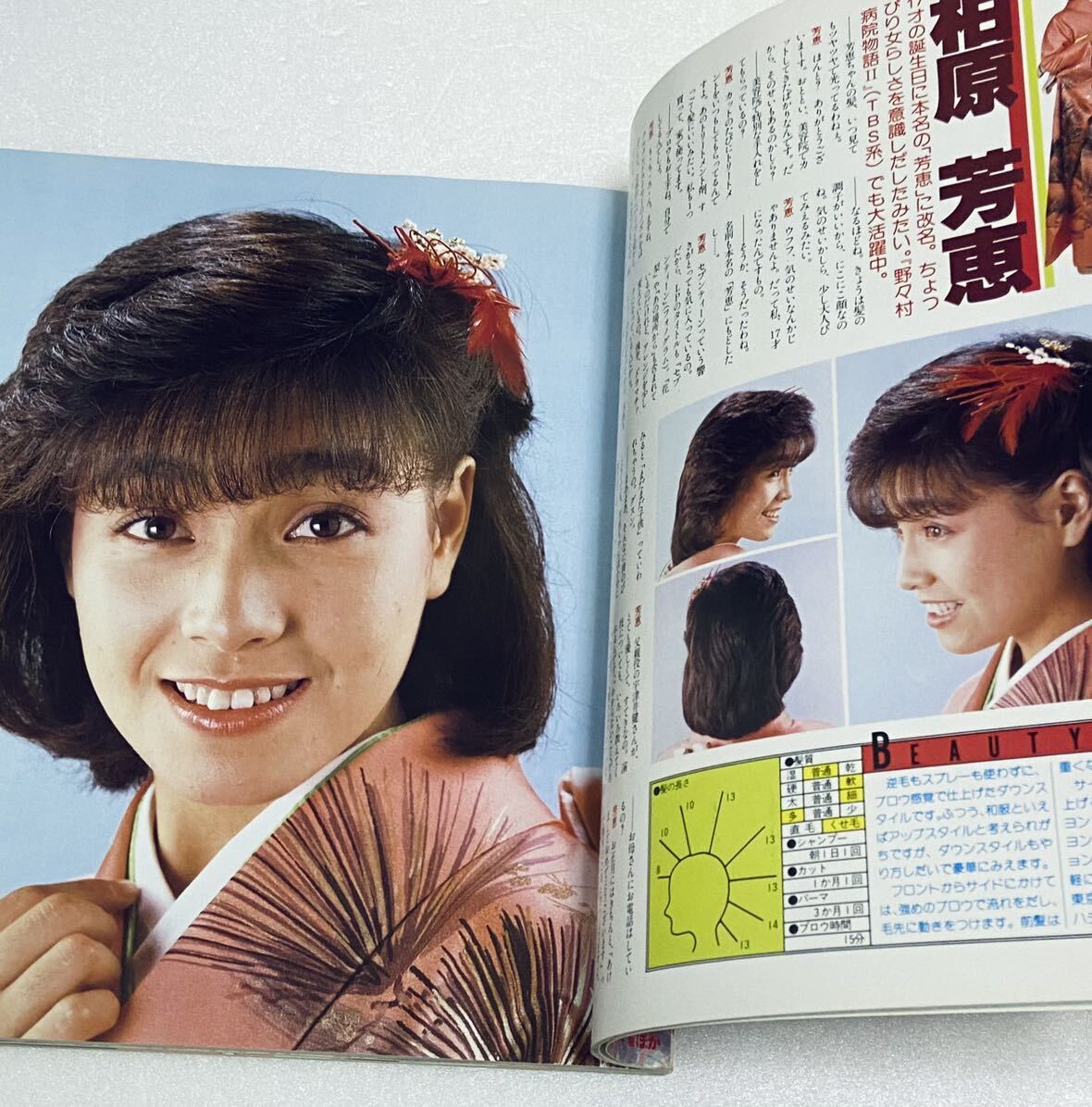 明星ヘアカタログ 1983年 昭和58年 冬の号 少年隊 松田聖子 中森明菜 河合奈保子 小泉今日子 原田知世 他 昭和アイドル雑誌ビンテージレア_画像8