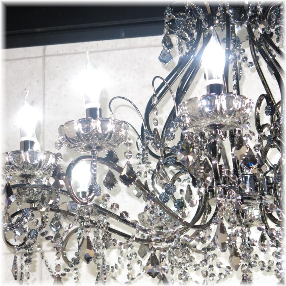 [LED attaching!] gorgeous! Swarovski manner led 12 light crystal chandelier chandelier lighting antique beads led cheap Northern Europe retro 