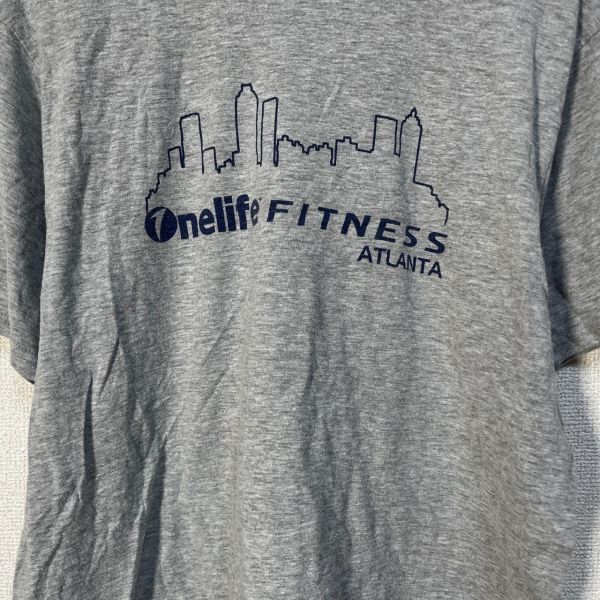 ヘインズ Tシャツ　アタランタ　グレー　フィットネス　Lサイズ　 nano F9 古着　入手困難　激レア　希少 人気　fitness_画像3